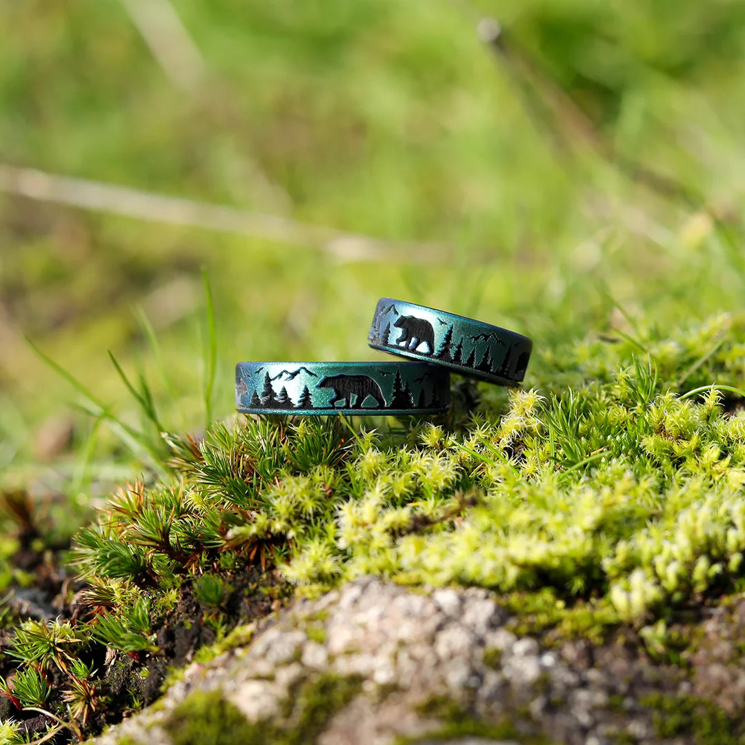 Bear Silicone Ring on Dual Layer 6mm