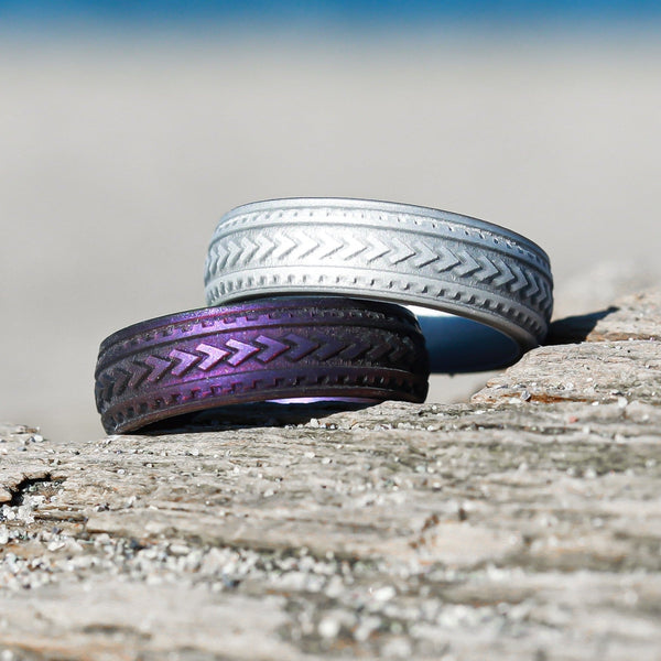Warrior of Courage -  Spearheads Silicone Ring - Engraved Arc 6mm