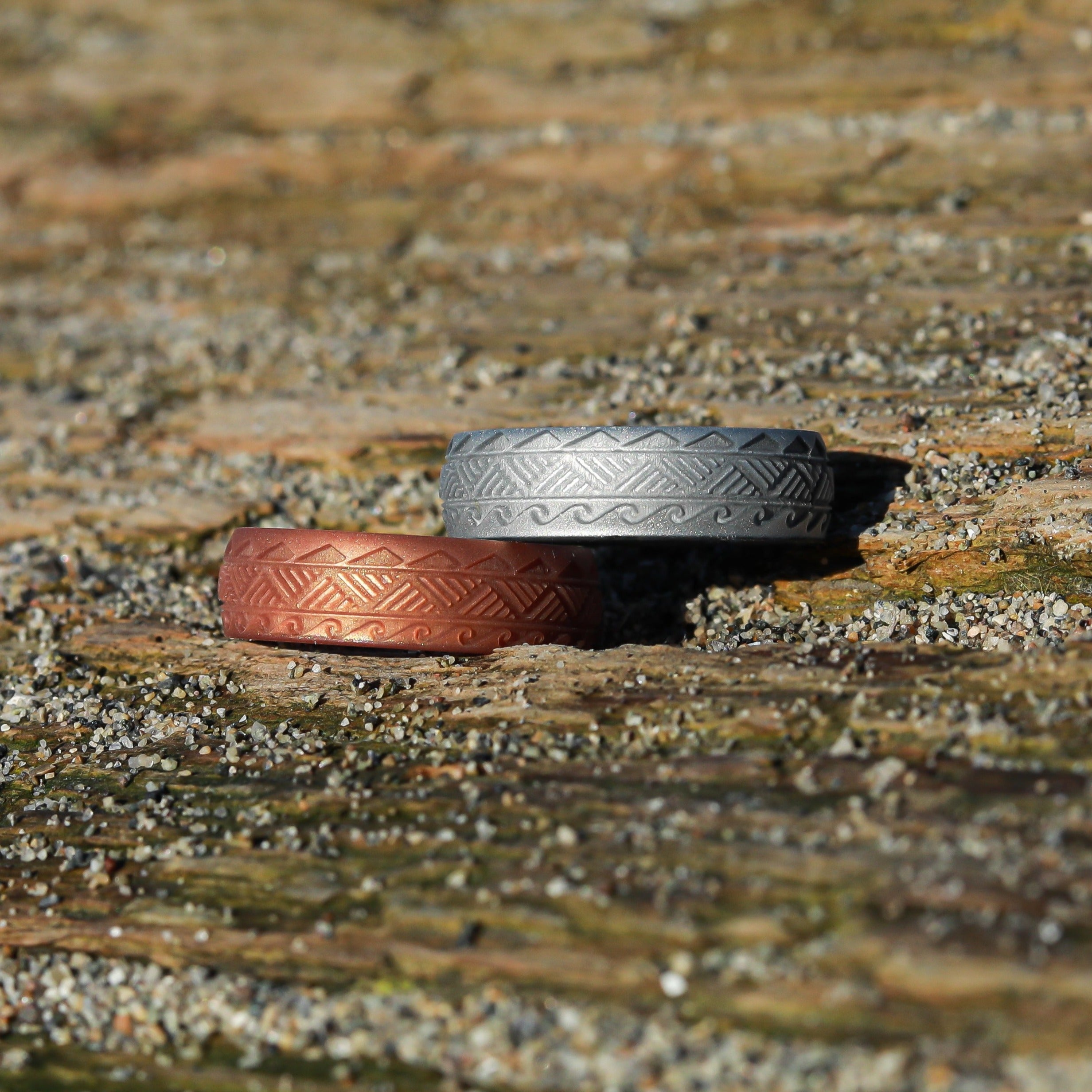 Warrior of Strength Shark Teeth Silicone Ring on Arc 6mm