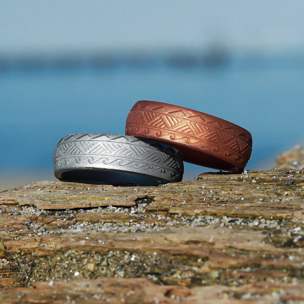 Warrior of Strength Shark Teeth Silicone Ring on Arc 6mm