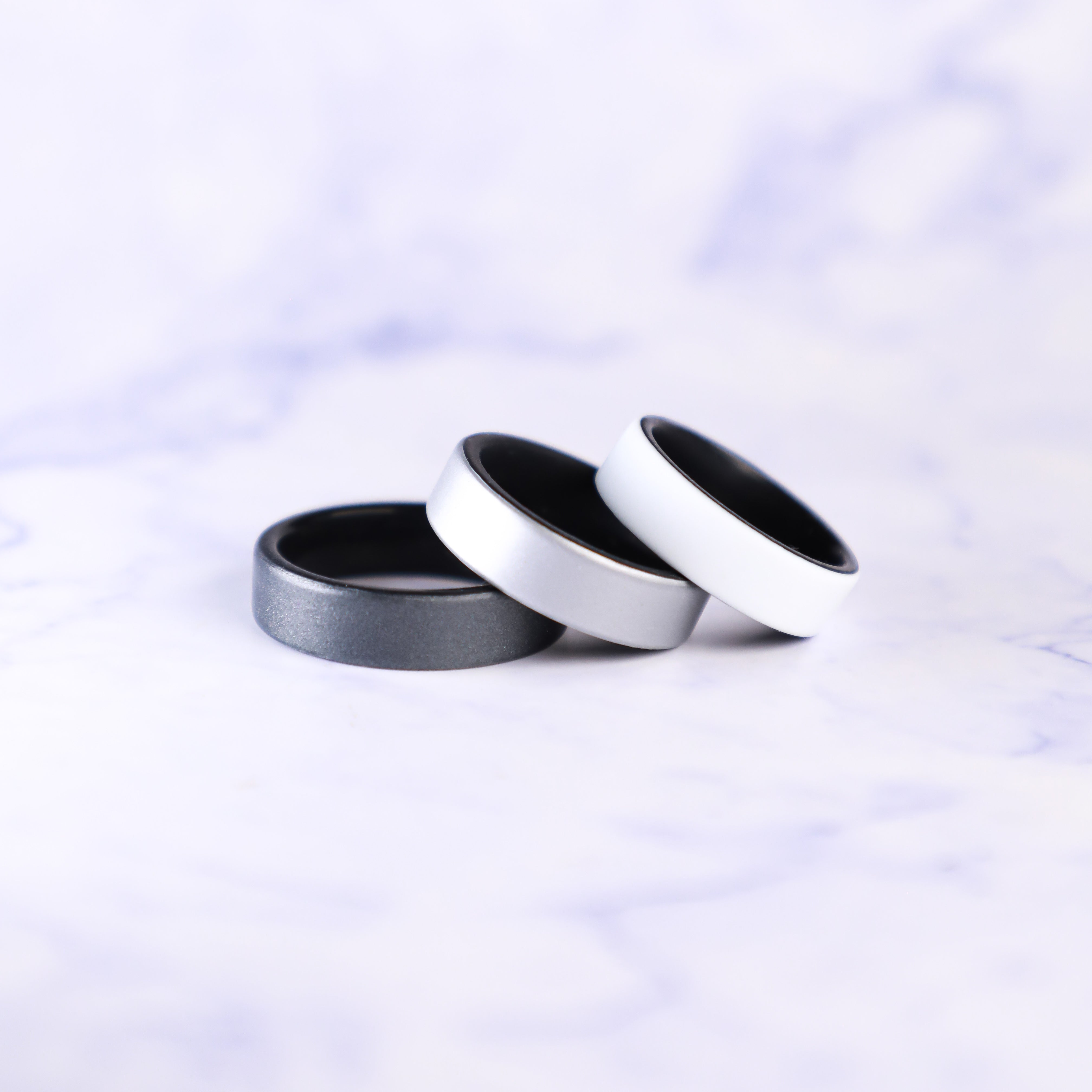 White Dual Layer Breathable Silicone Ring