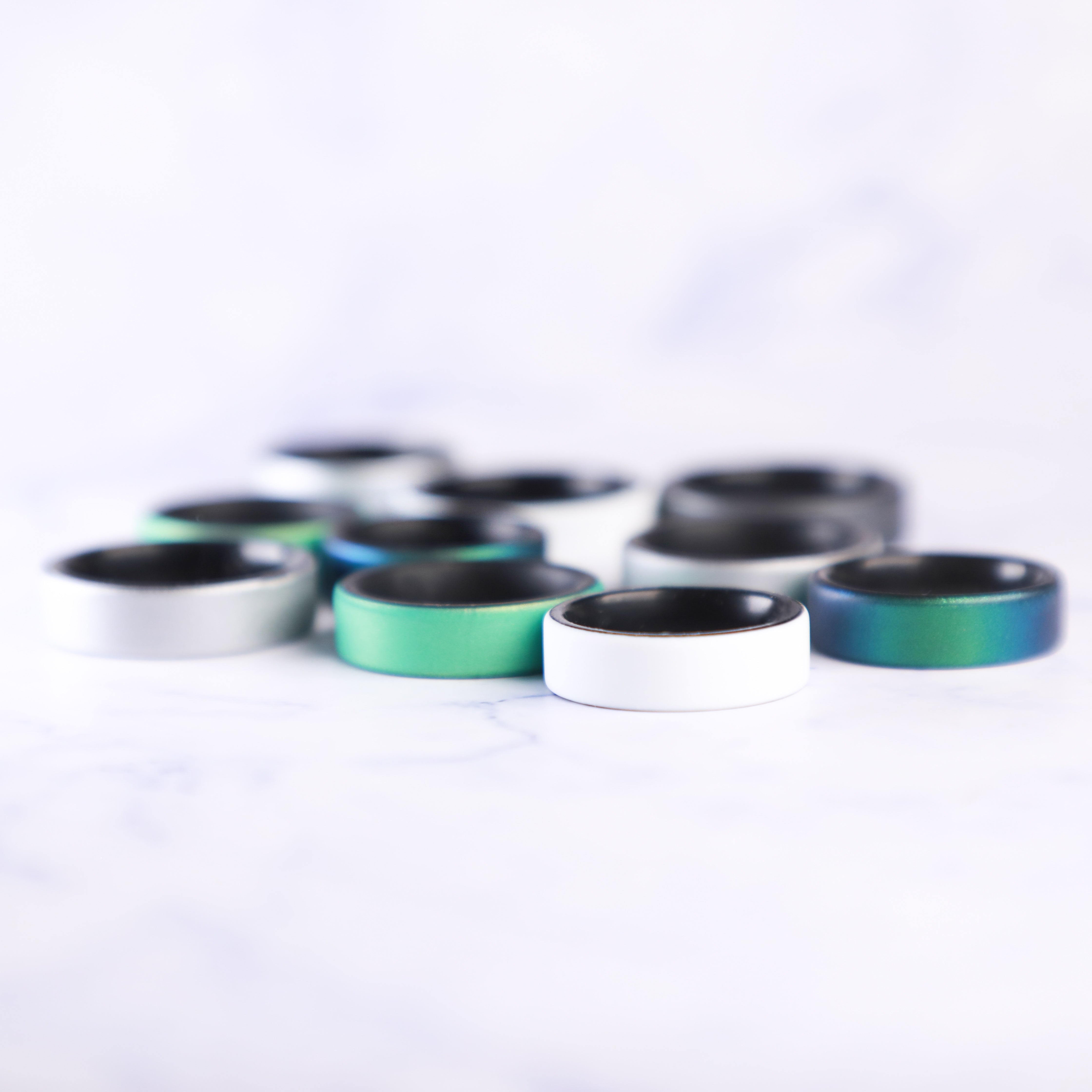 White Dual Layer Breathable Silicone Ring