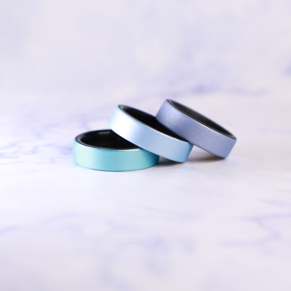 Blue Sky Dual Layer Breathable Silicone Ring