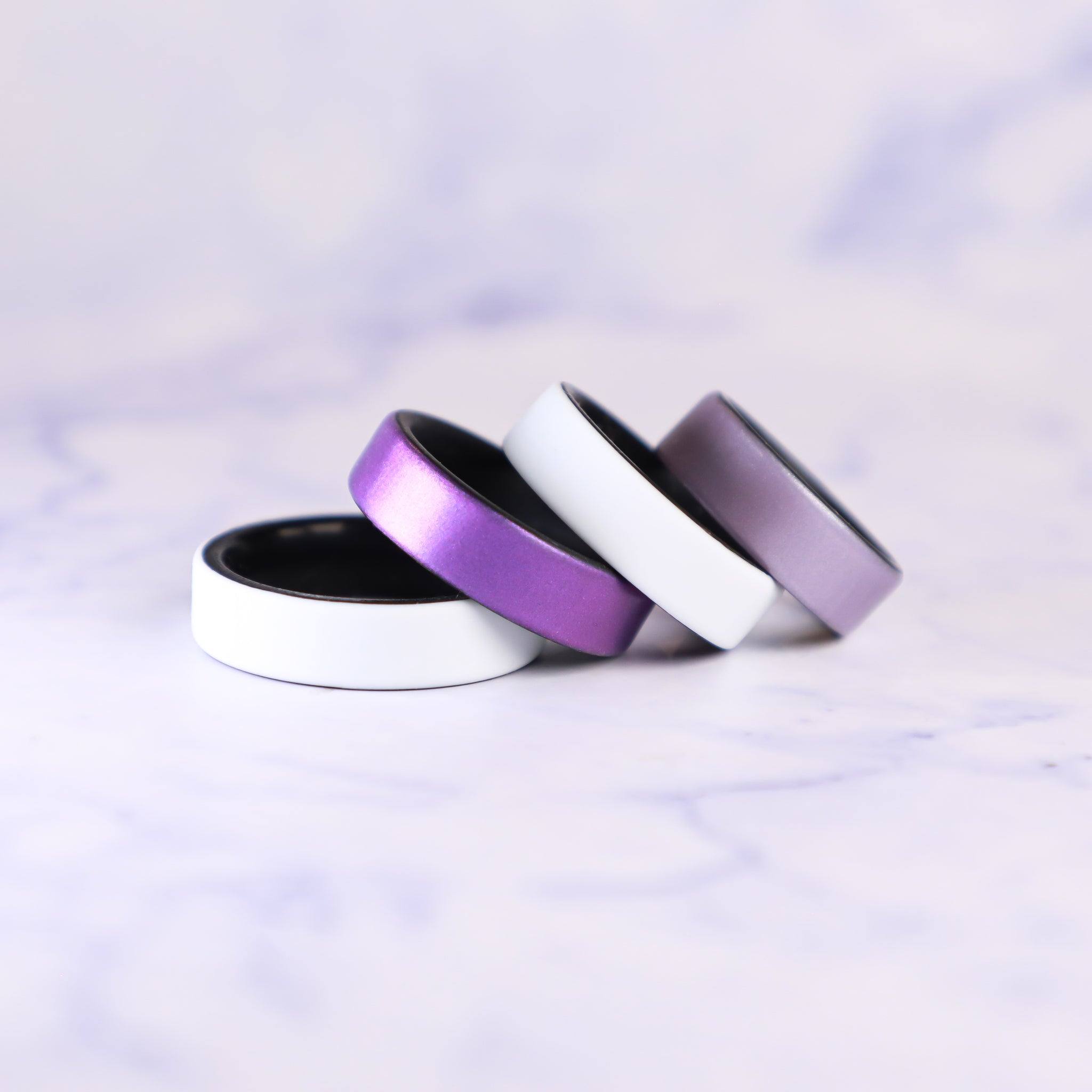 White Dual Layer Breathable Silicone Ring