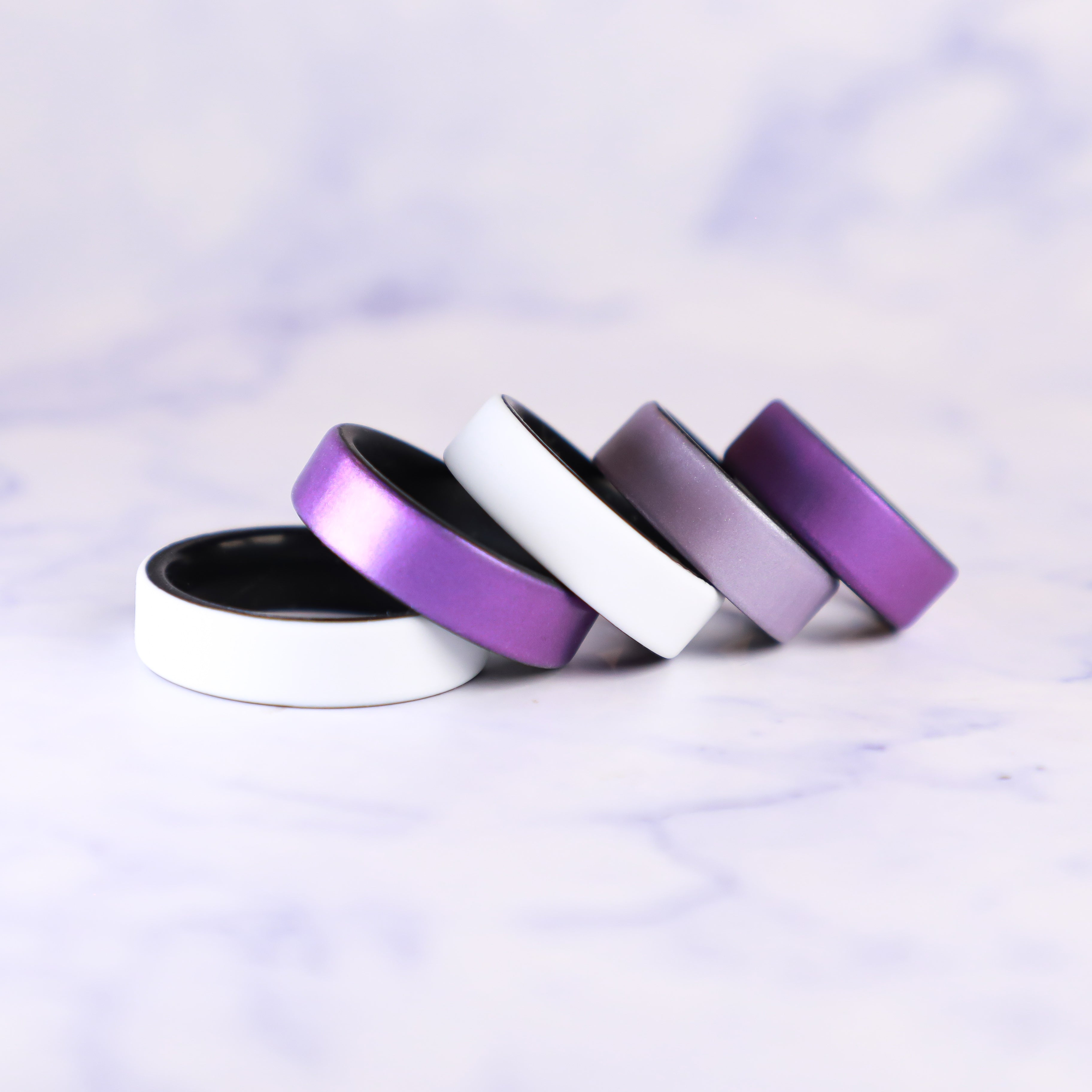White Dual Layer Breathable Silicone Ring