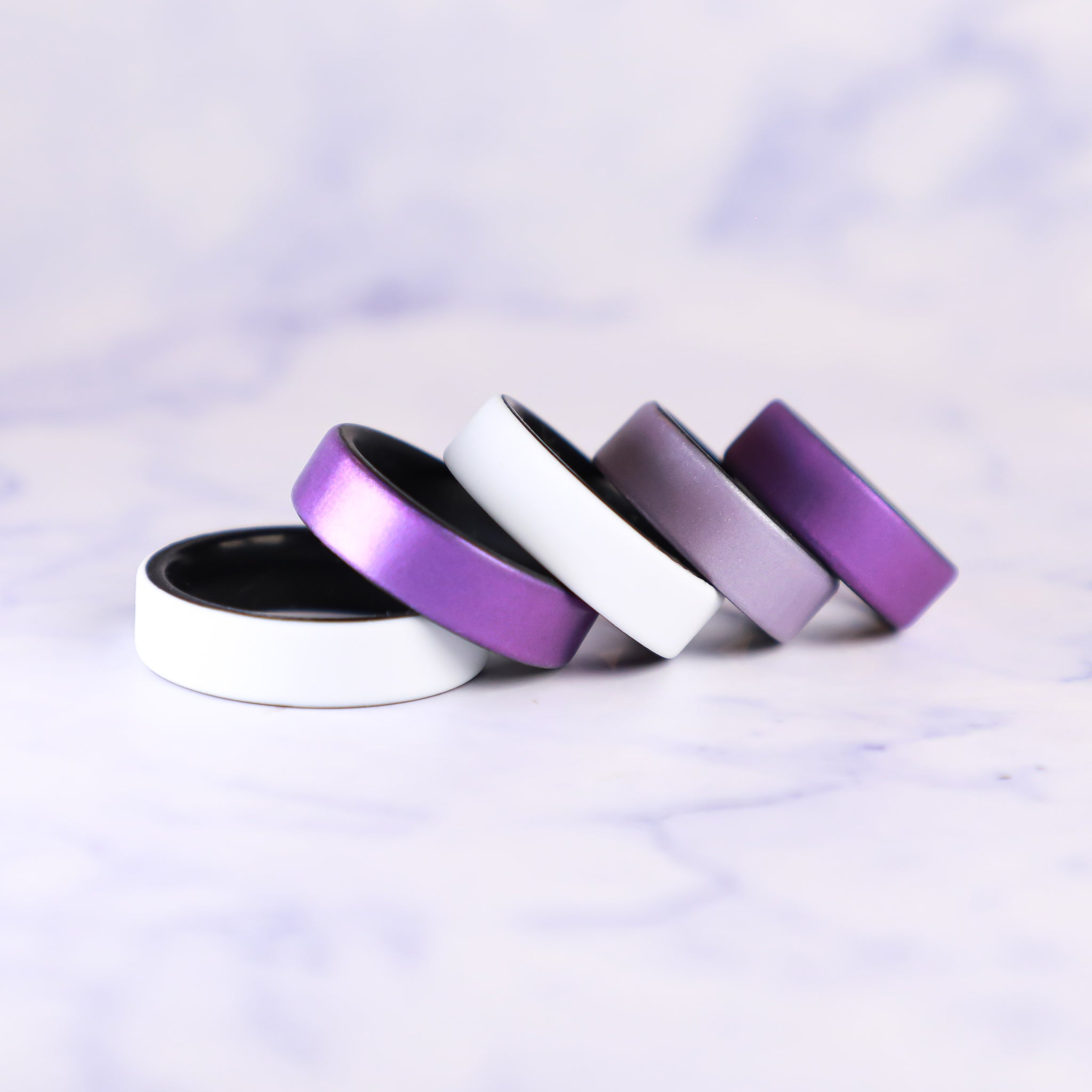 Lavender Purple Dual Layer Breathable Silicone Ring
