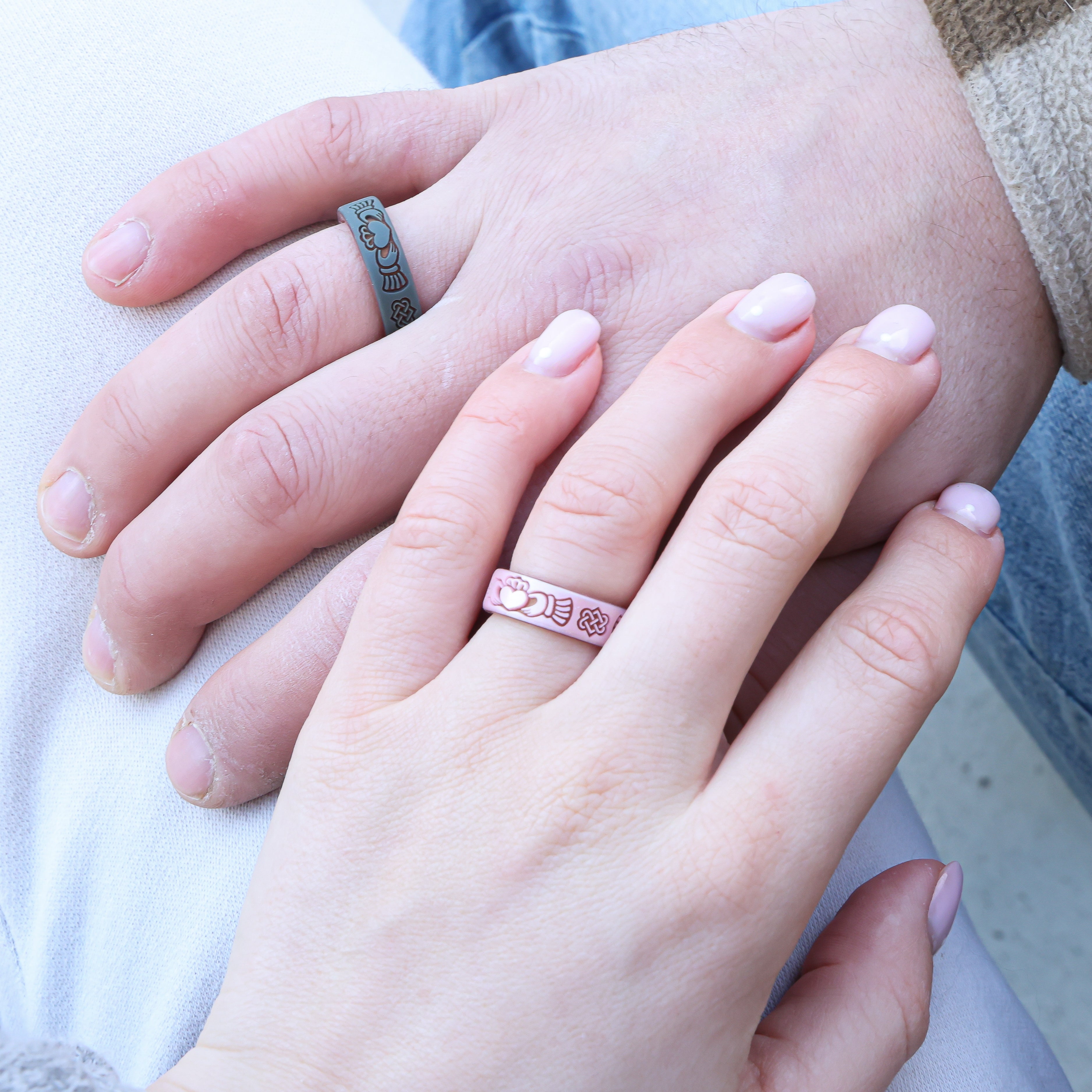 Claddagh Silicone Ring on Gold Dual Layer 6mm
