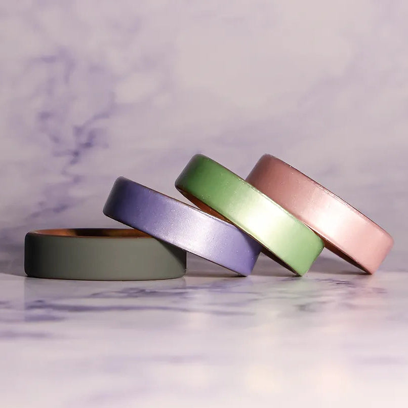 Sage on Gold Dual Layer Silicone Ring
