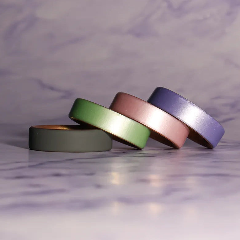 Sage on Gold Dual Layer Silicone Ring