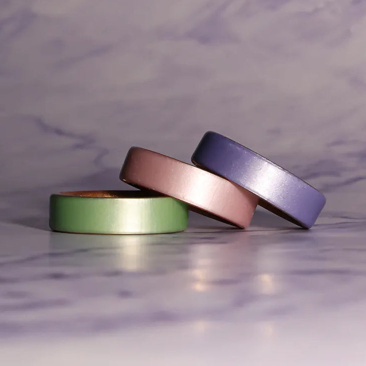 Mint on Gold Dual Layer Silicone Ring 6mm