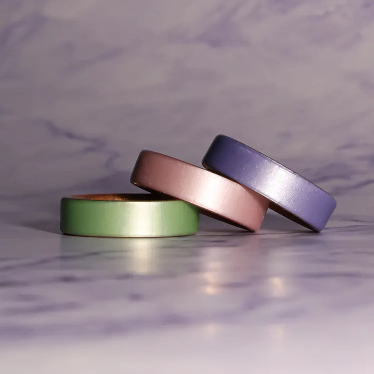 Lavender on Gold Dual Layer Silicone Ring 6mm