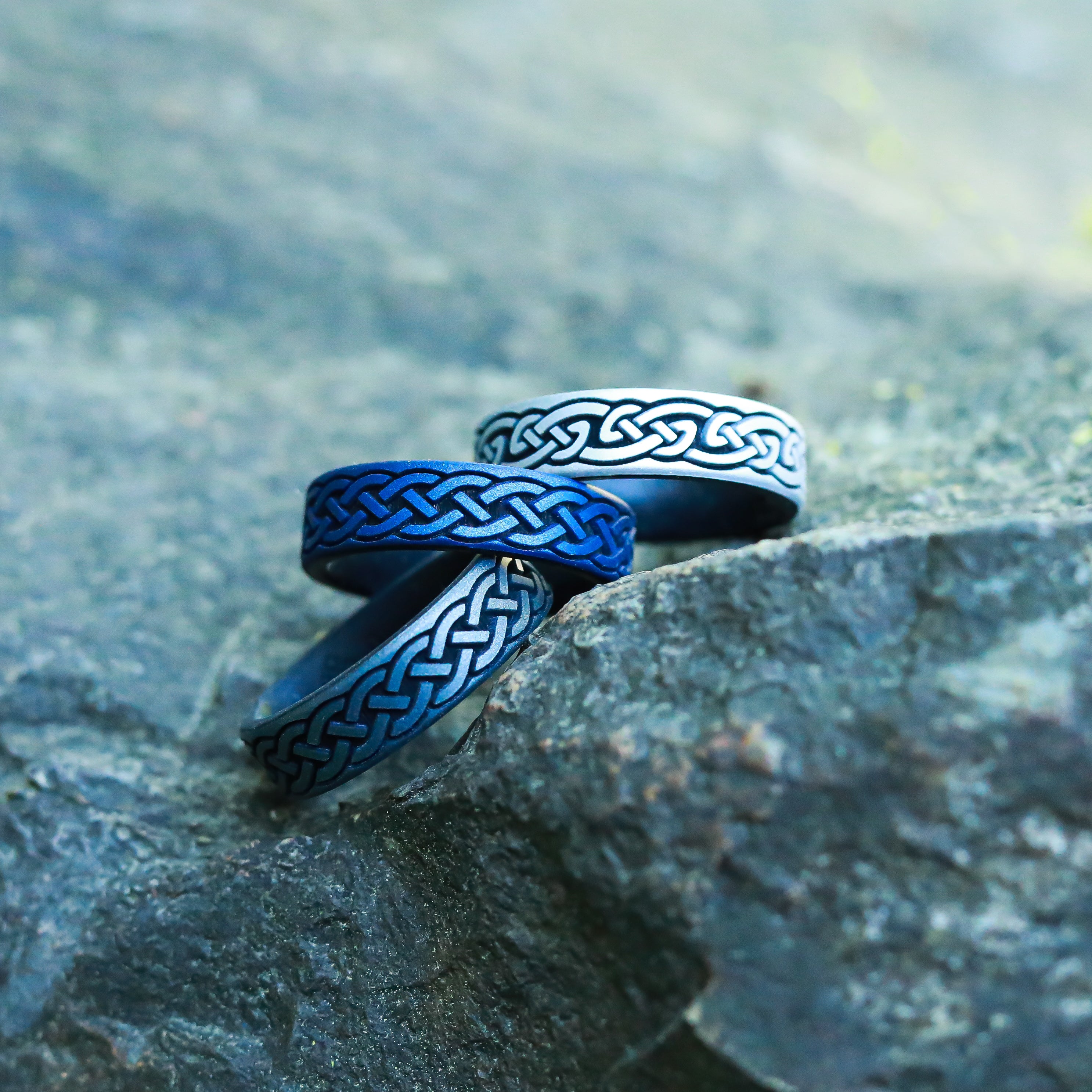 Celtic Sailor's Knot Silicone Ring on Dual Layer 6mm