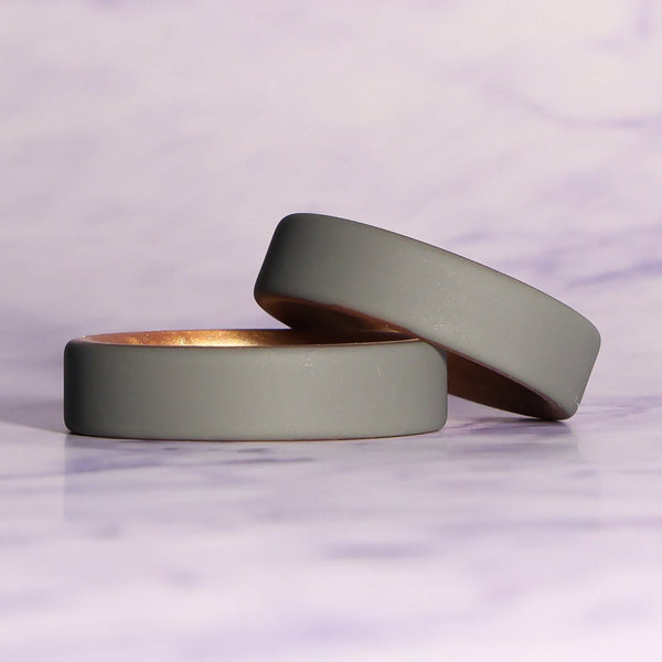Sage on Gold Dual Layer Silicone Ring