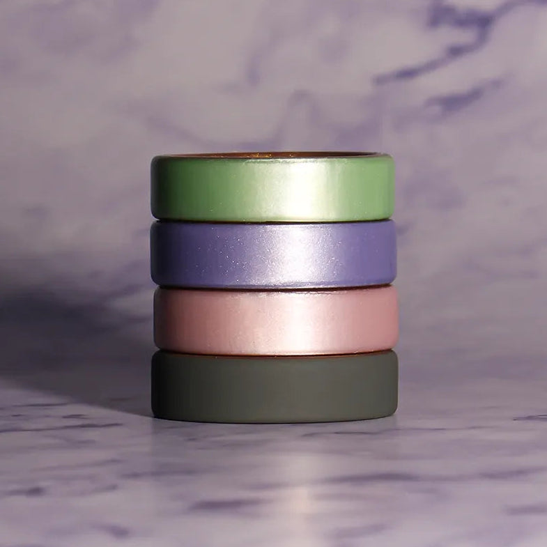 Sage on Gold Dual Layer Silicone Ring
