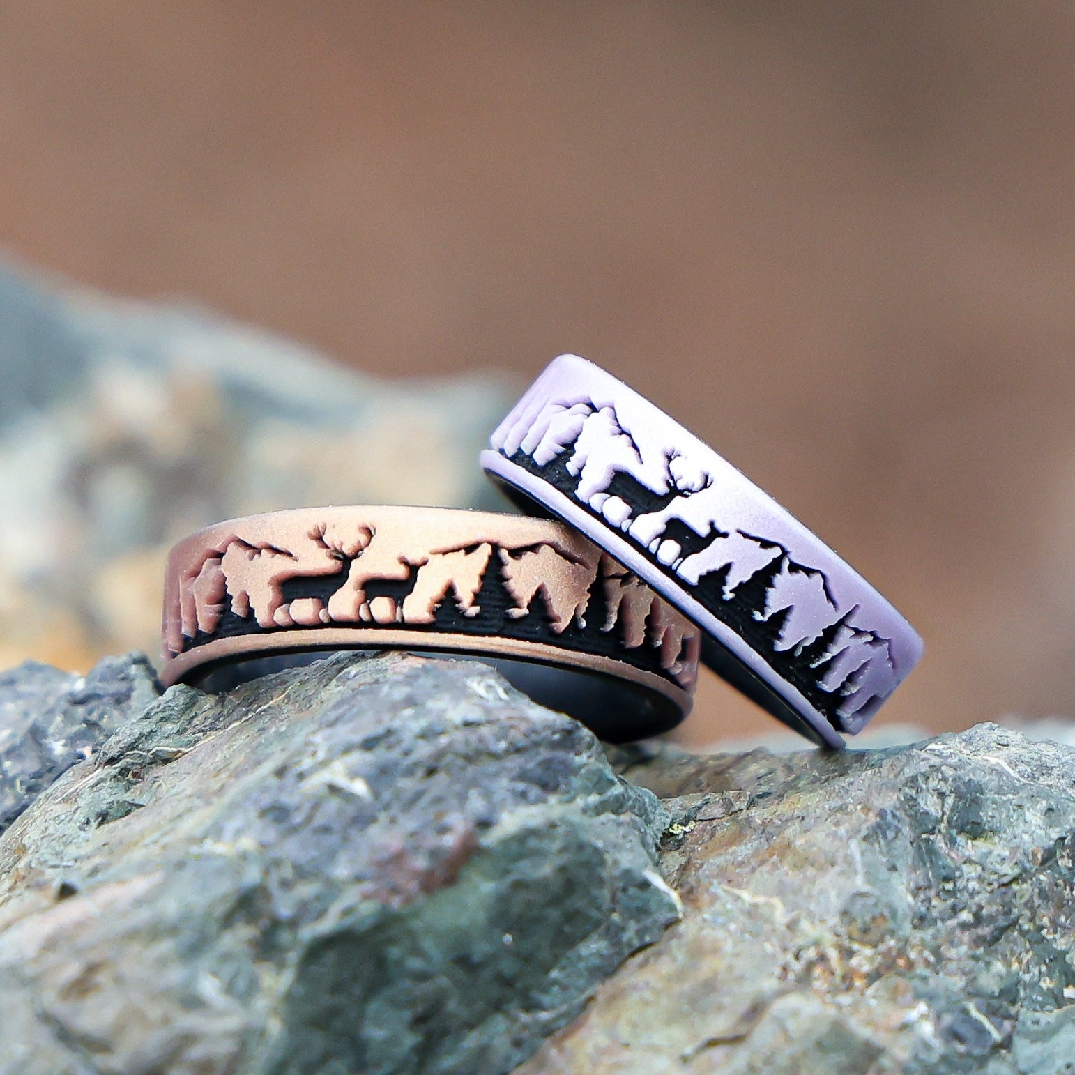 Deer Silicone Ring on Dual Layer 6mm