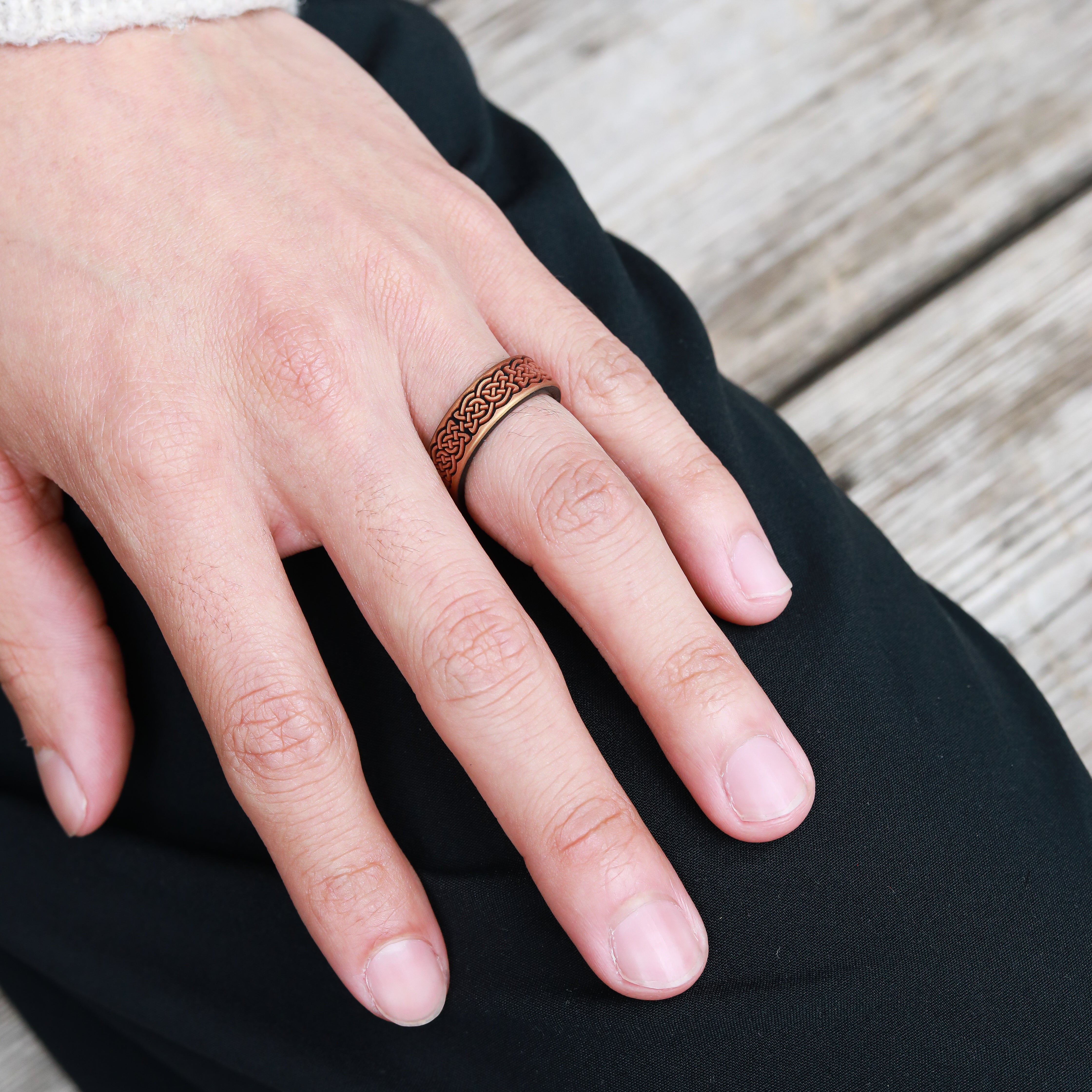 Celtic Butterfly Knot Silicone Ring on Dual Layer 6mm