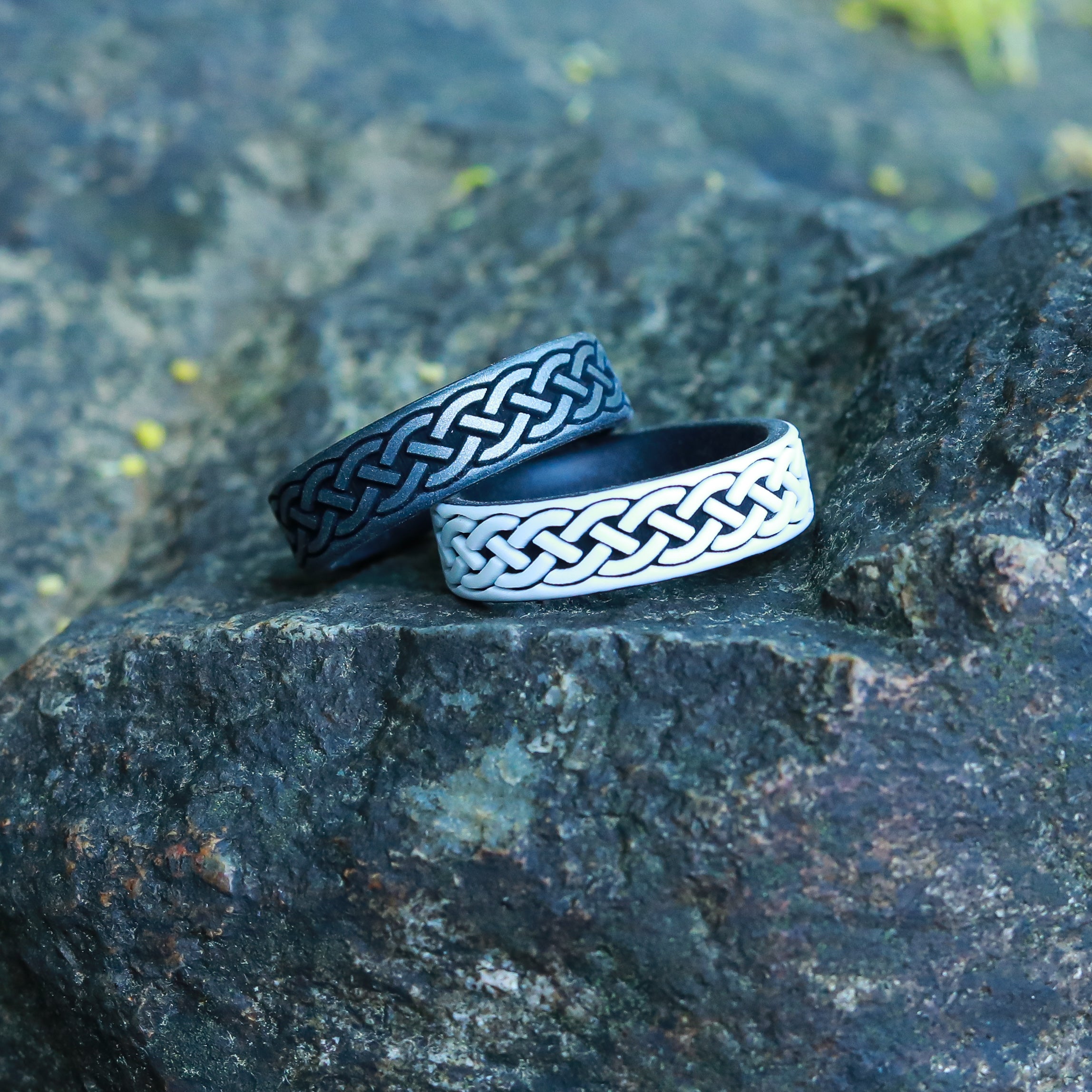 Celtic Sailor's Knot Silicone Ring on Dual Layer 6mm