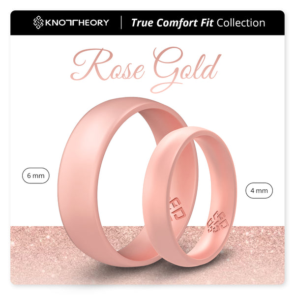 Rose Gold Breathable Silicone Ring For Women