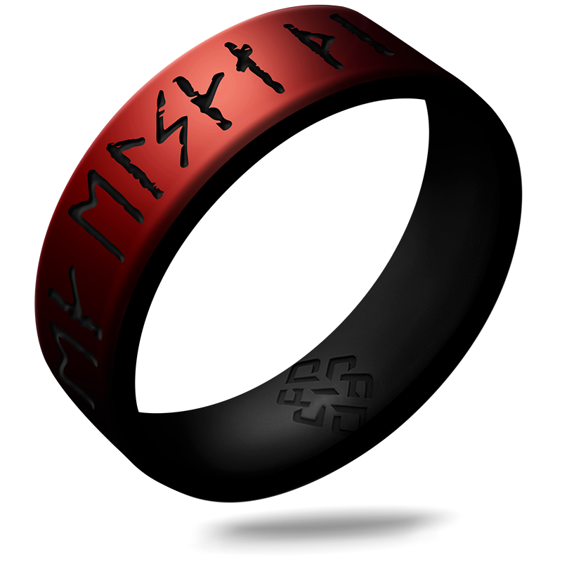 I Love You Viking Ring - Rune Engraved Dual Layer