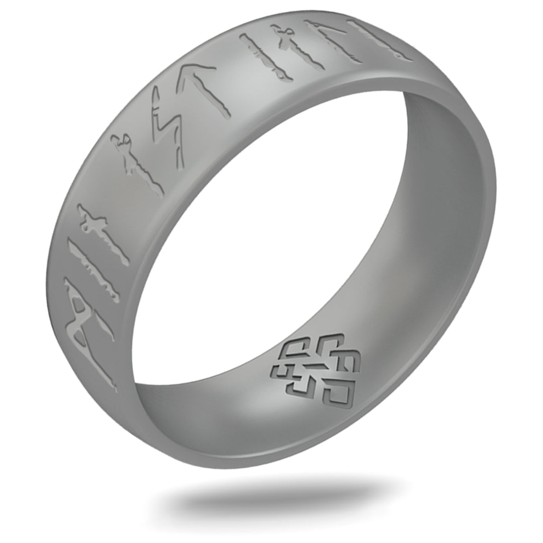 My Love Forever Viking Ring - Rune Engraved Arc 6mm