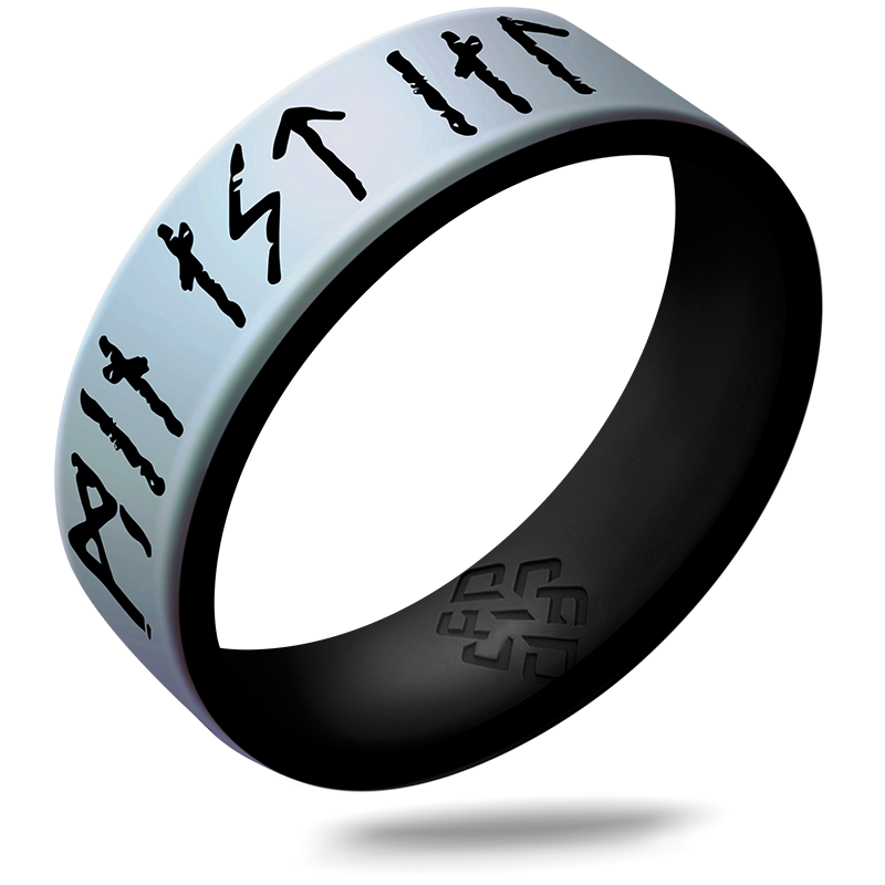 My Love Forever Viking Ring - Rune Engraved Dual Layer