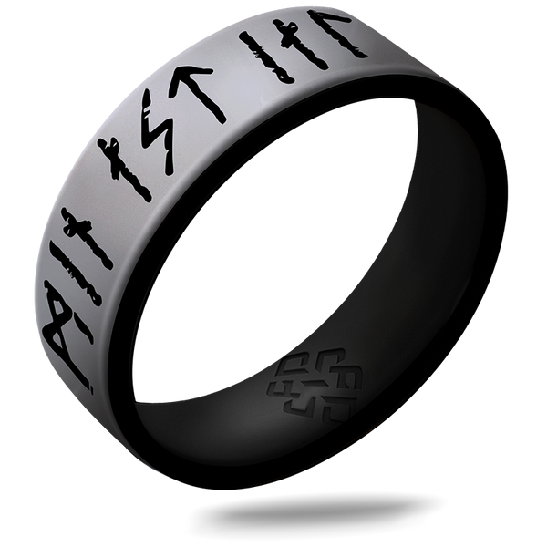 My Love Forever Viking Ring - Rune Engraved Dual Layer