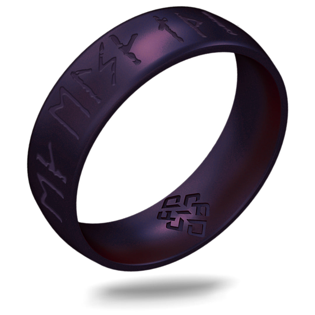 Yours Always Viking Ring - Rune Engraved Arc 6mm