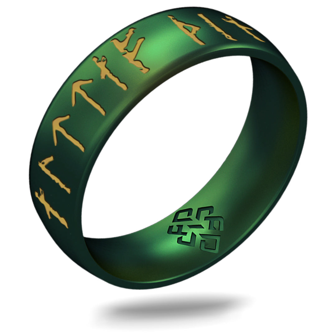 Yours Always Viking Ring - Rune Engraved Arc 6mm