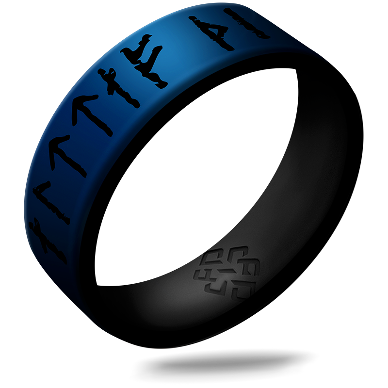 Yours Always Viking Ring - Rune Engraved Dual Layer