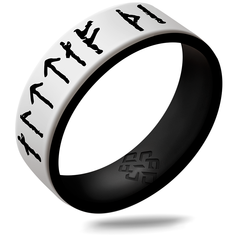 Yours Always Viking Ring - Rune Engraved Dual Layer