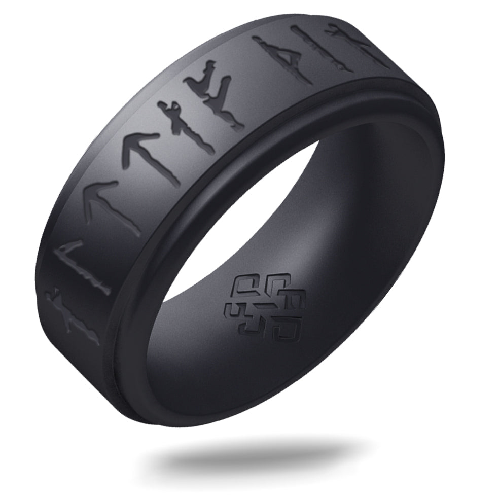 Yours Always Viking Ring - Rune Engraved on Rise Ring