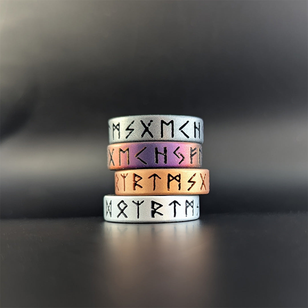 I Love You Viking Silicone Ring - Rune Engraved Dual Layer | Knot Theory
