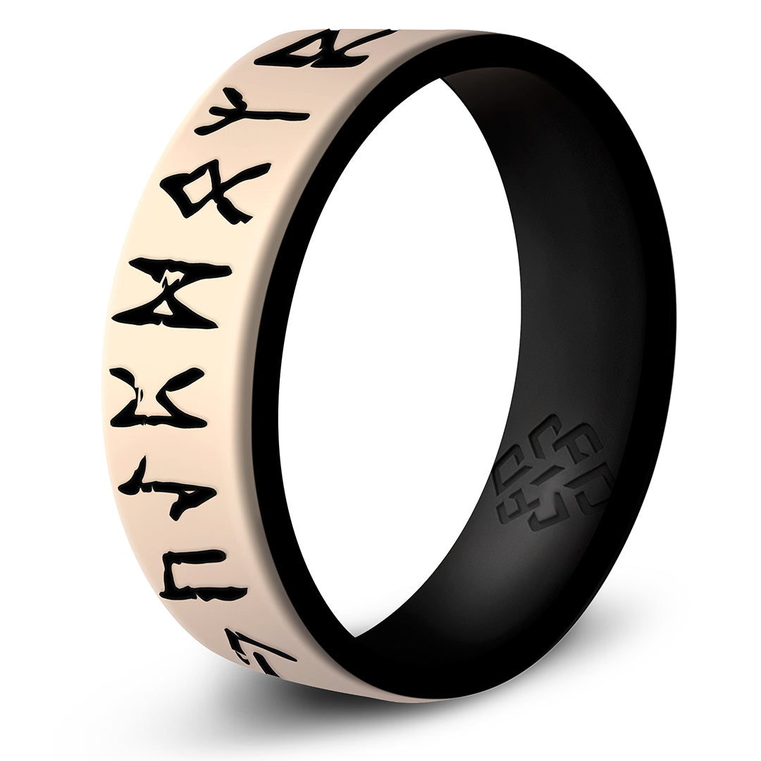 𐱅𐰇𐰼𐰰 Viking Runes Silicone Ring 𓊝 | Knot Theory