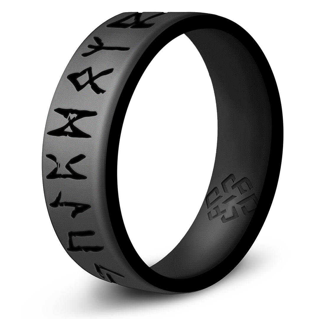 Duality Runes 𐱅𐰇𐰼𐰰 Viking Runes Silicone Ring 𓊝 | Knot Theory