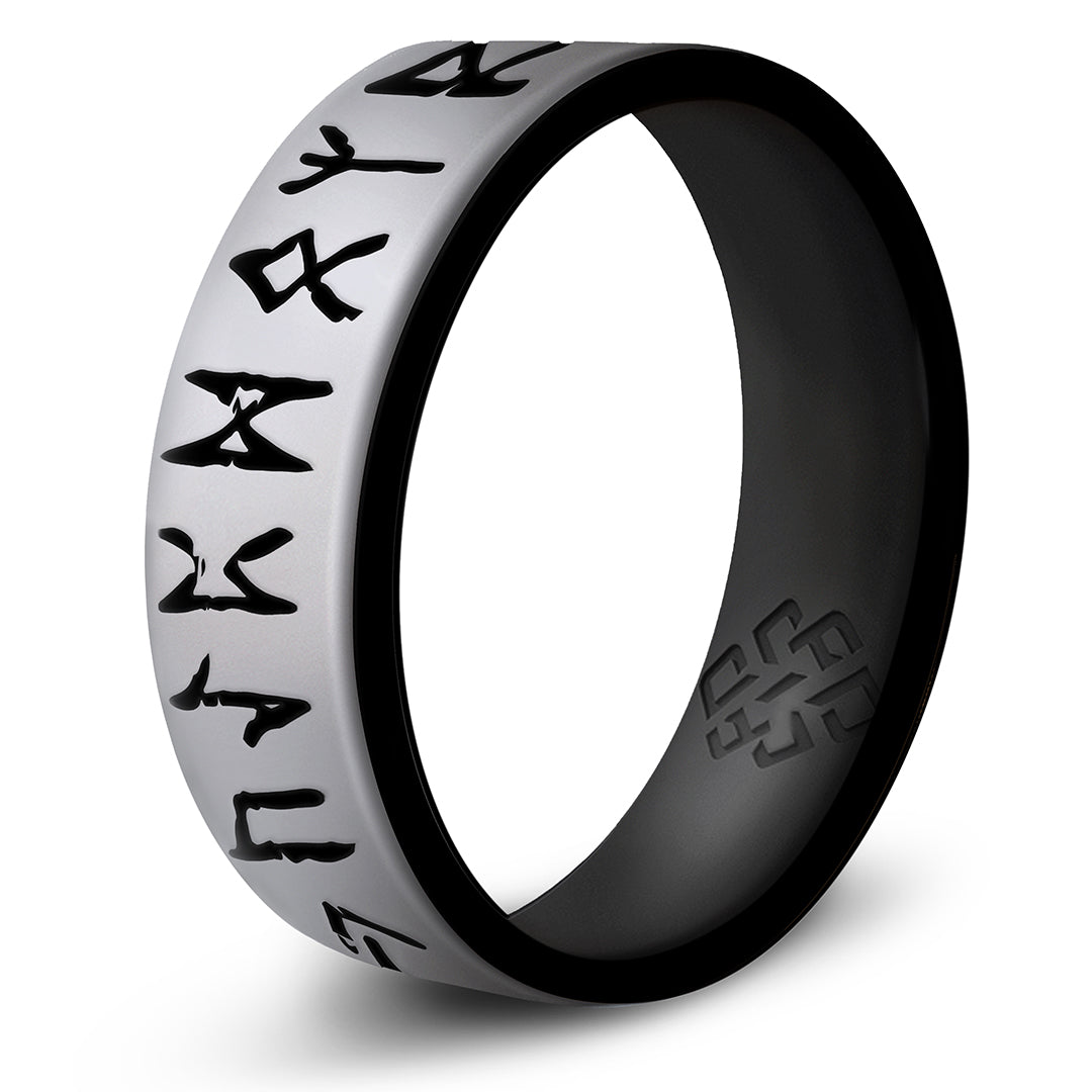 Love Rune Ring 𐱅𐰇𐰼𐰰 Viking Runes Silicone Ring 𓊝 | Knot Theory
