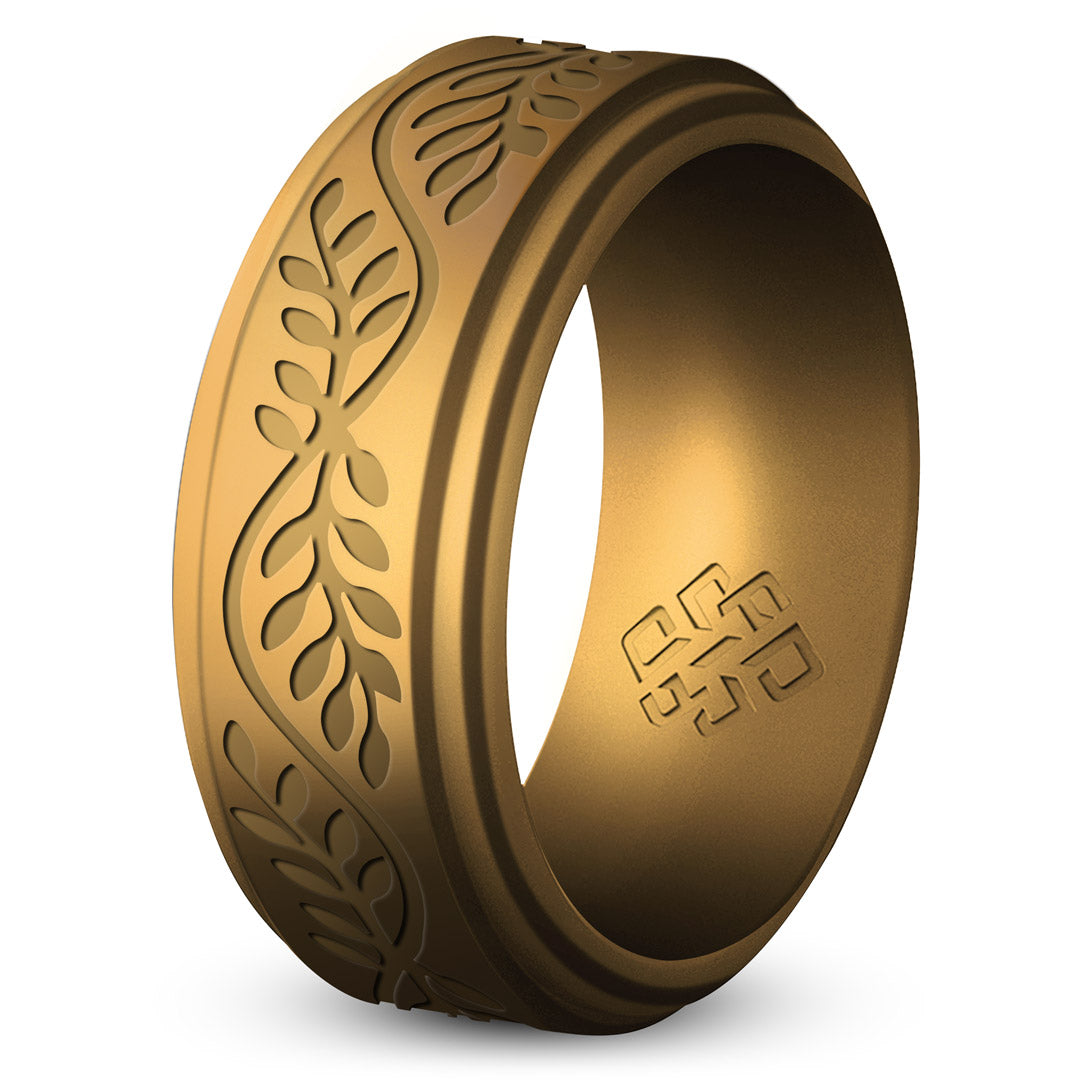 Laurel Engraved Silicone Ring for Men