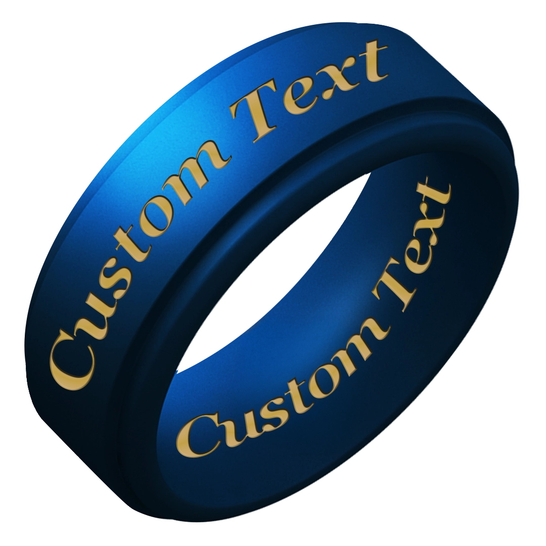 Custom Engraved Rise 8mm Silicone Ring