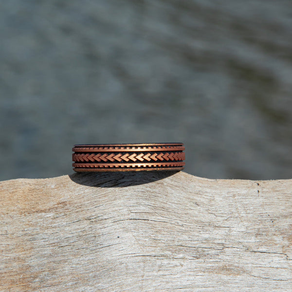 Warrior of Courage -  Spearheads Silicone Ring - Engraved Dual Layer