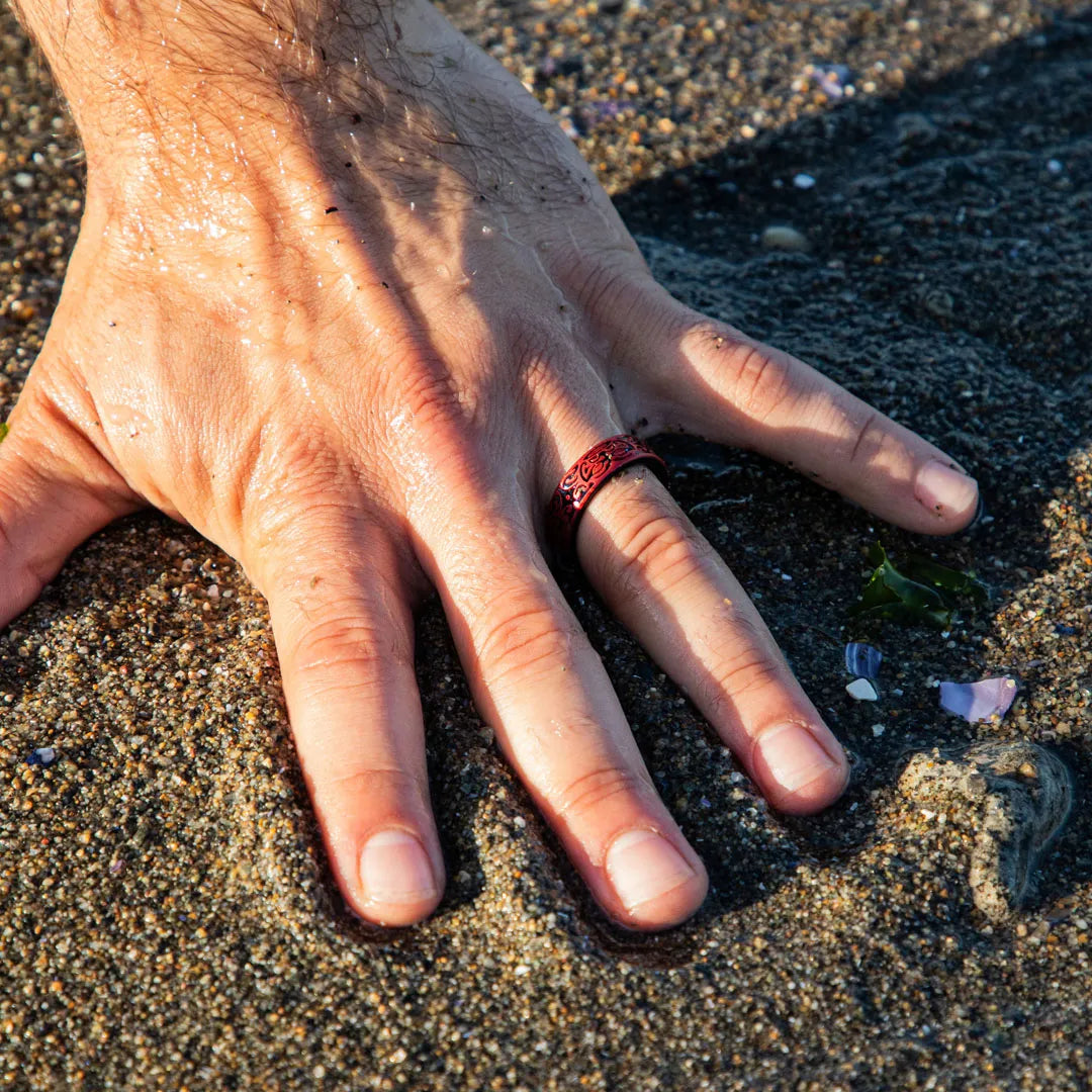 Warrior of Wisdom Silicone Ring on Dual Layer 6mm