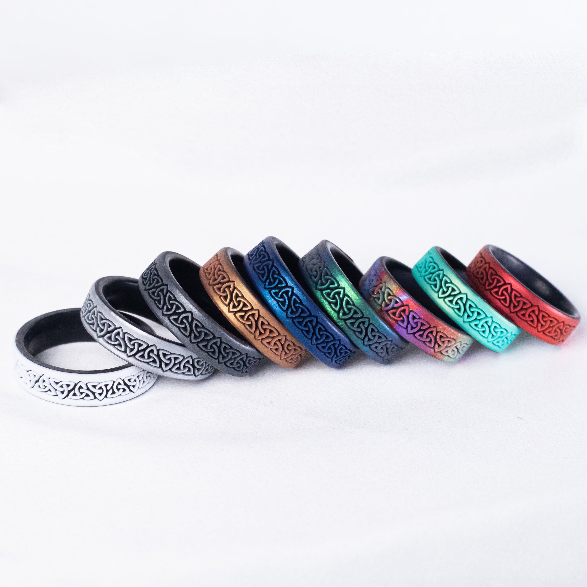 Trinity Silicone Ring - Engraved Dual Layer 6mm
