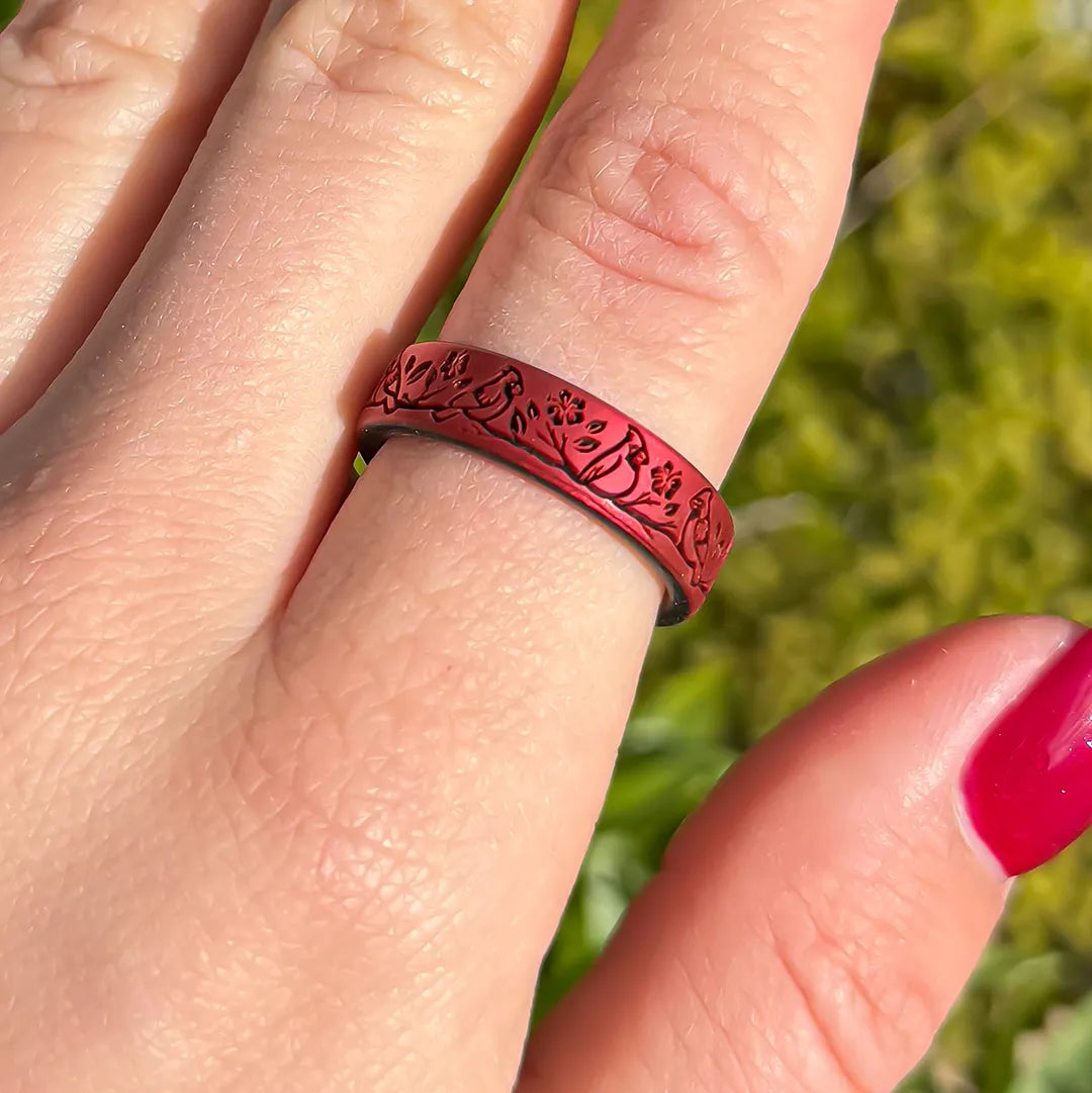 Cardinals Silicone Ring on Dual Layer 6mm