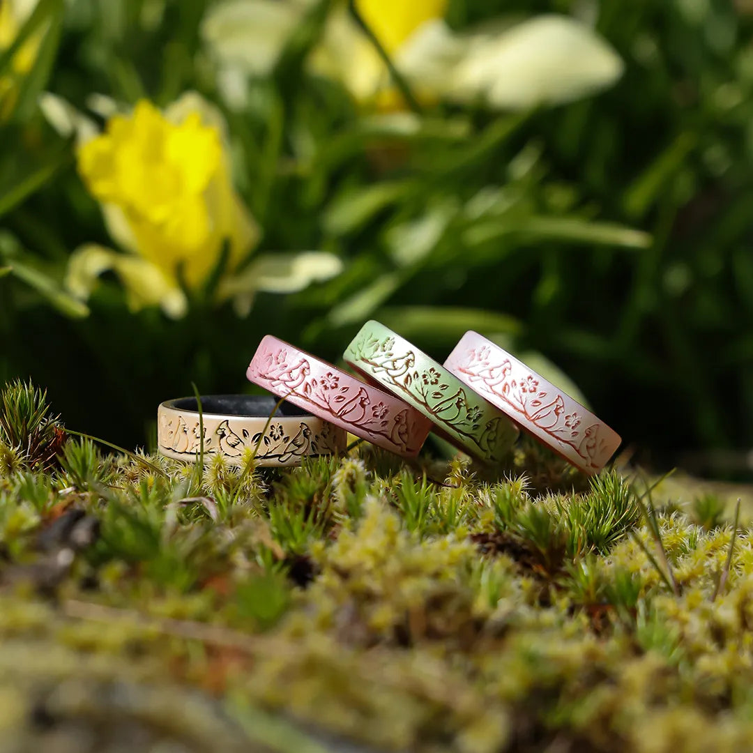 Cardinals Silicone Ring on Gold Dual Layer 6mm
