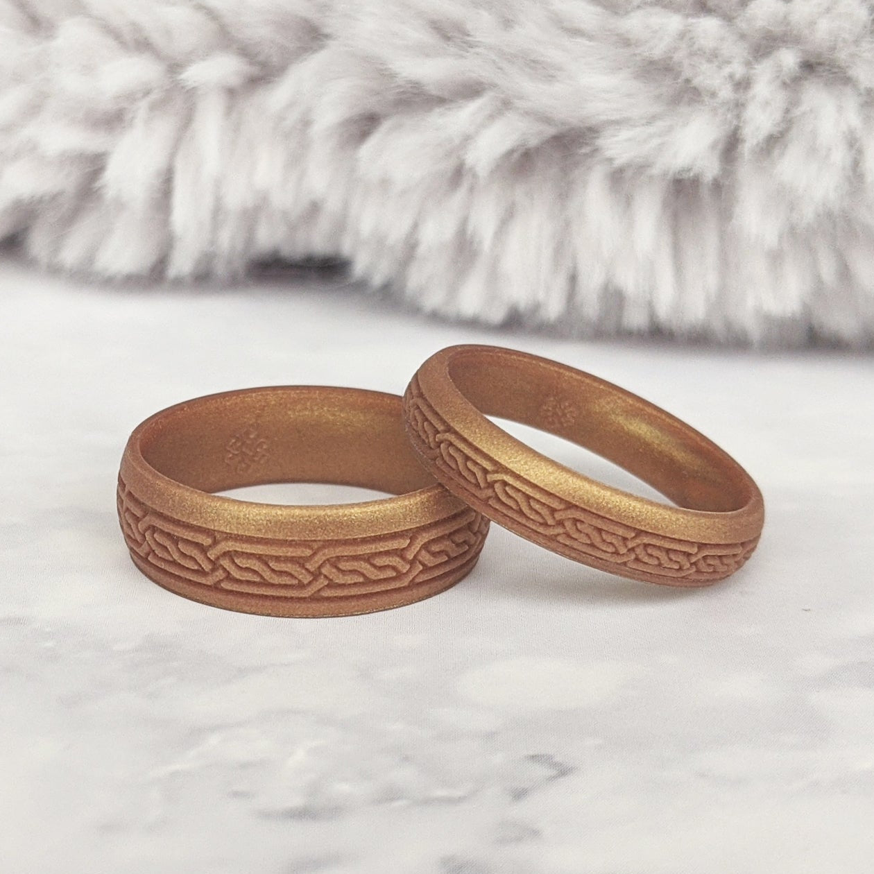 Celtic Silicone Ring on Arc 4mm