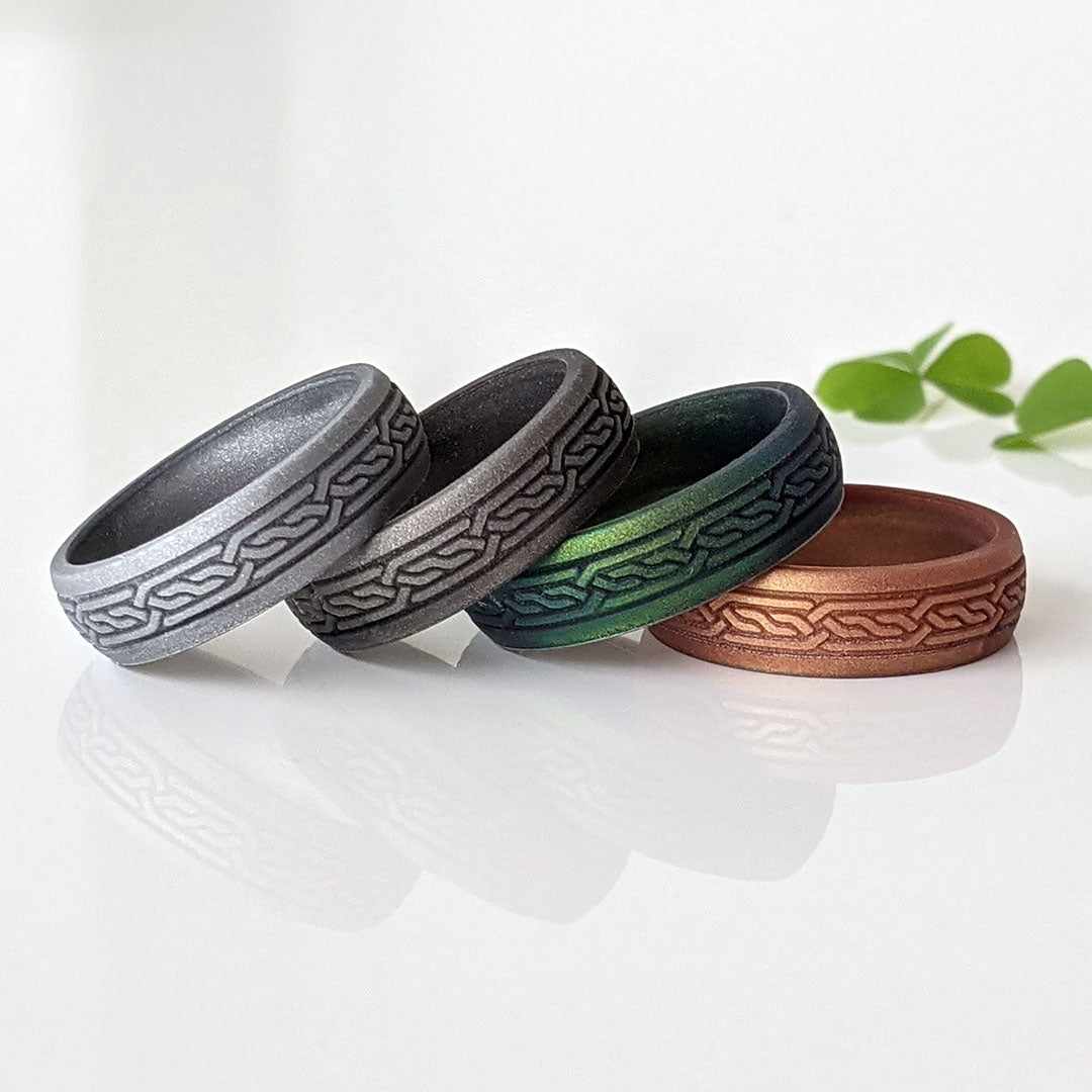 Celtic Band Silicone Ring on Arc 6mm