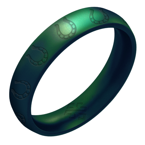 Lucky Horseshoe Silicone Ring on Arc 4mm