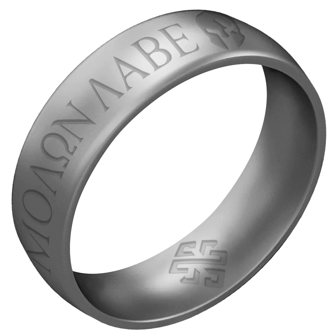 Molon Labe Warrior Silicone Ring on Arc 6mm