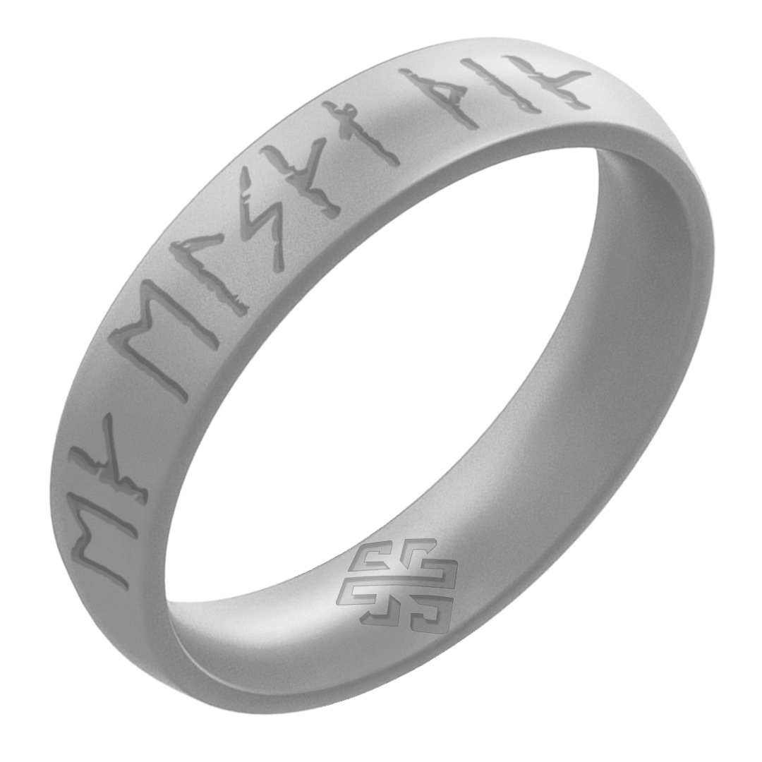 I Love You Viking Ring Rune on Arc 4mm