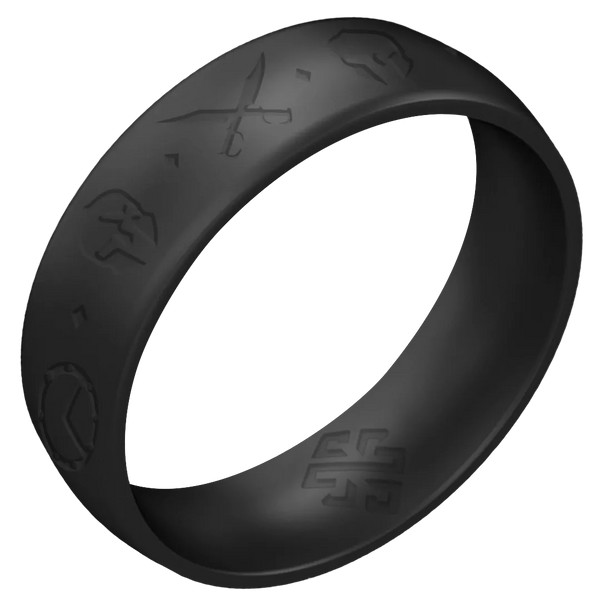 Spartan Warrior Silicone Ring on Arc 6mm