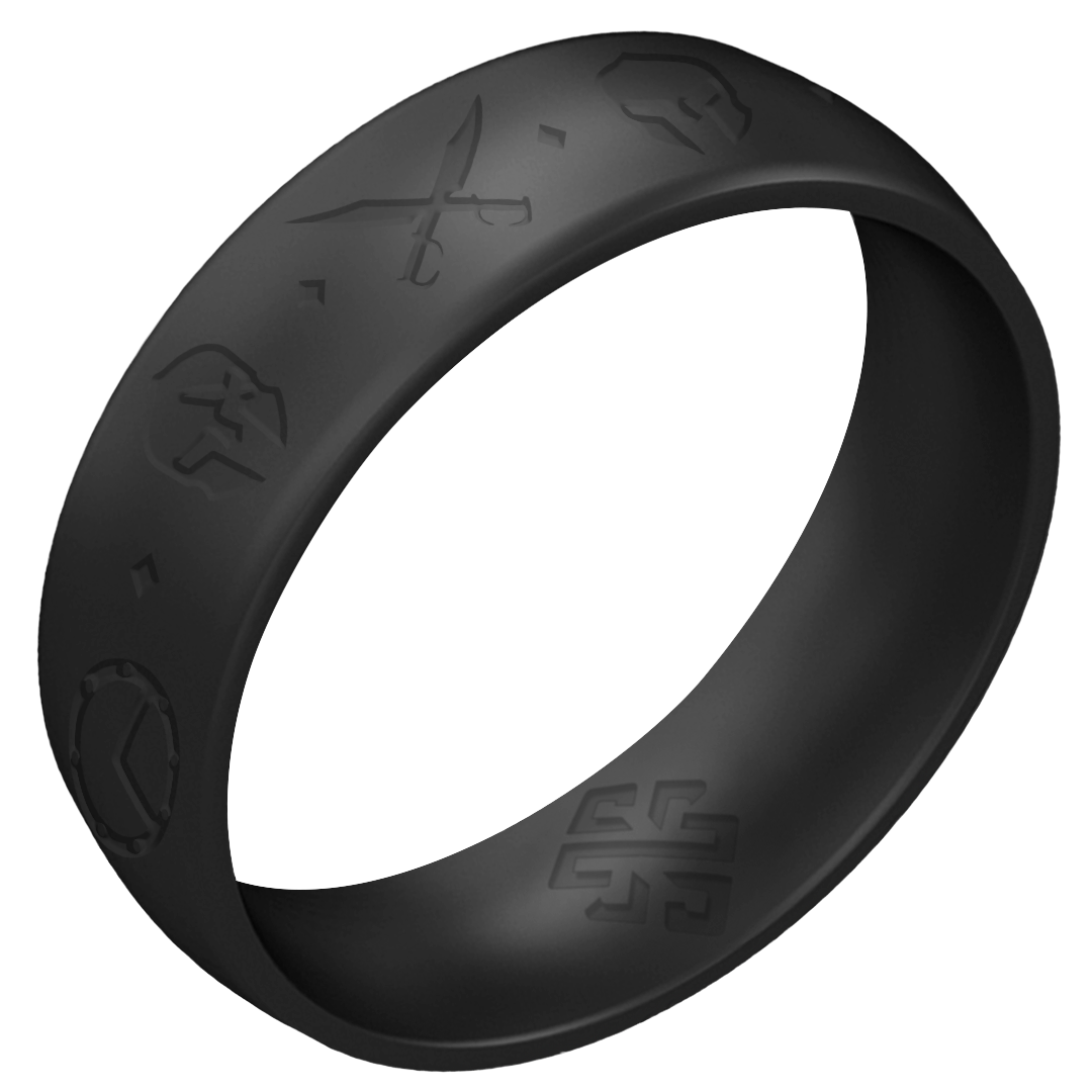 Spartan Warrior Silicone Ring on Arc 6mm