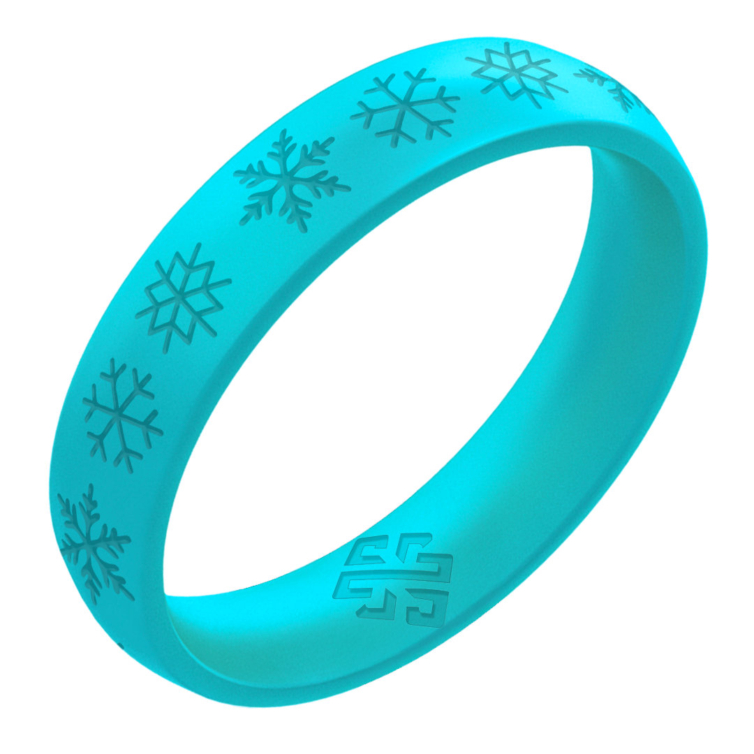 Snowflakes Silicone Ring on Arc 4mm